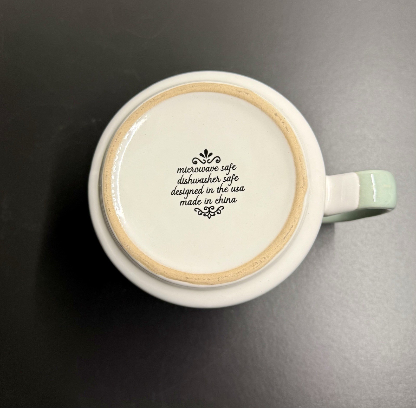 Coffee & Jesus Large Seafoam Green & White Ceramic Mug 16.0 oz 4.0” Cross Inside