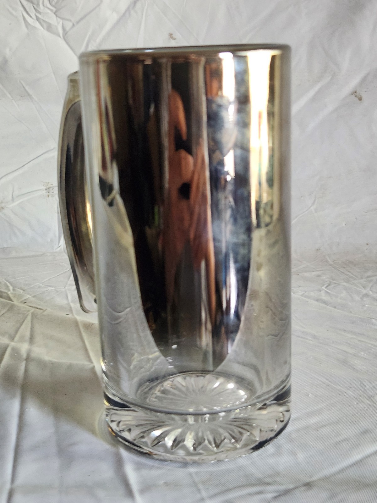 “Bridesmaid” Beer Mug Metallic Smoky Wrapped Glass Mug • Bridal Party
