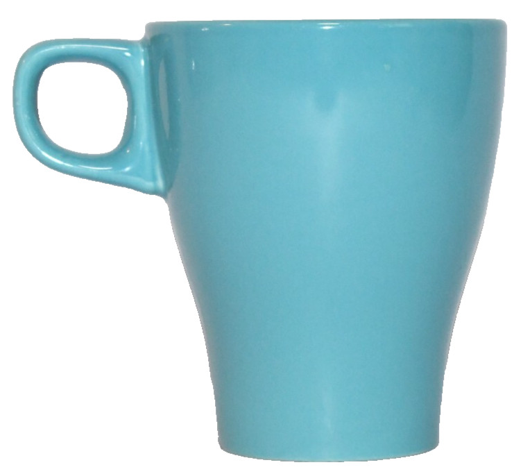 Coffee Tea Cup Mug IKEA FARGRIK 21533 Turquoise 8 oz. Stoneware Stackable