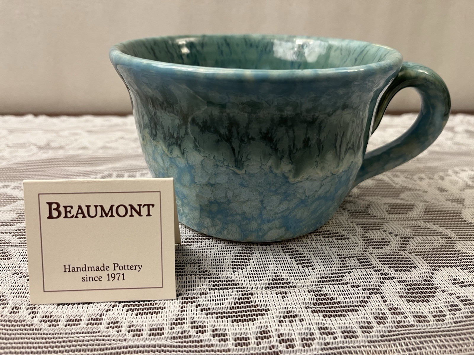 J. Beaumont Pottery Coffee Mug 3″ Tall Hand Made Glazed Decorated 2021
