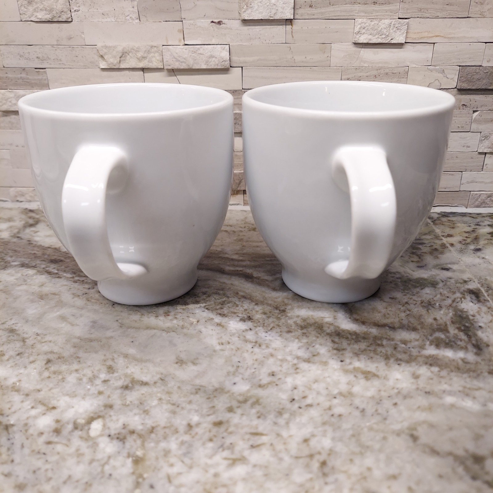 Set of 2 BIA Cordon Bleu Ceramic Coffee Mugs White – Microwave & Dishwasher Safe