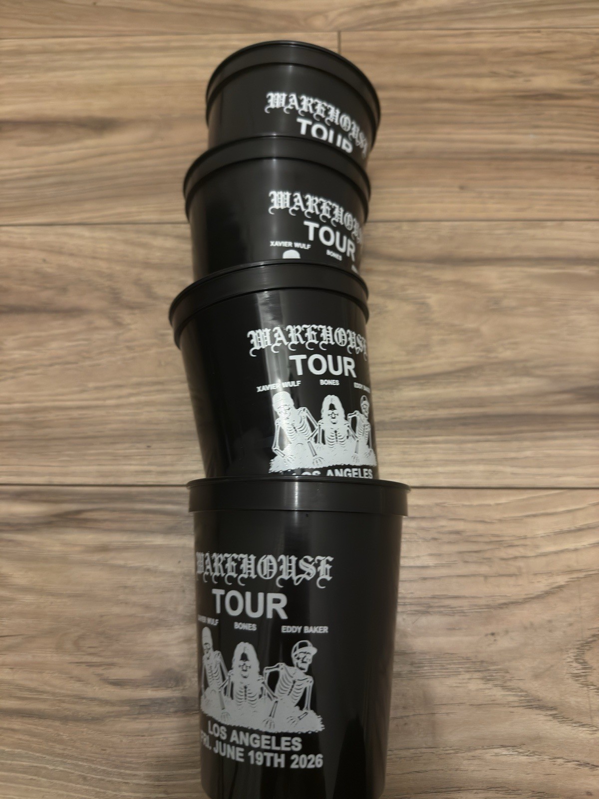 “Warehouse Tour “ Bones/Xavier Wulf/ Eddy Baker LA Exclusive Souvenir Cups