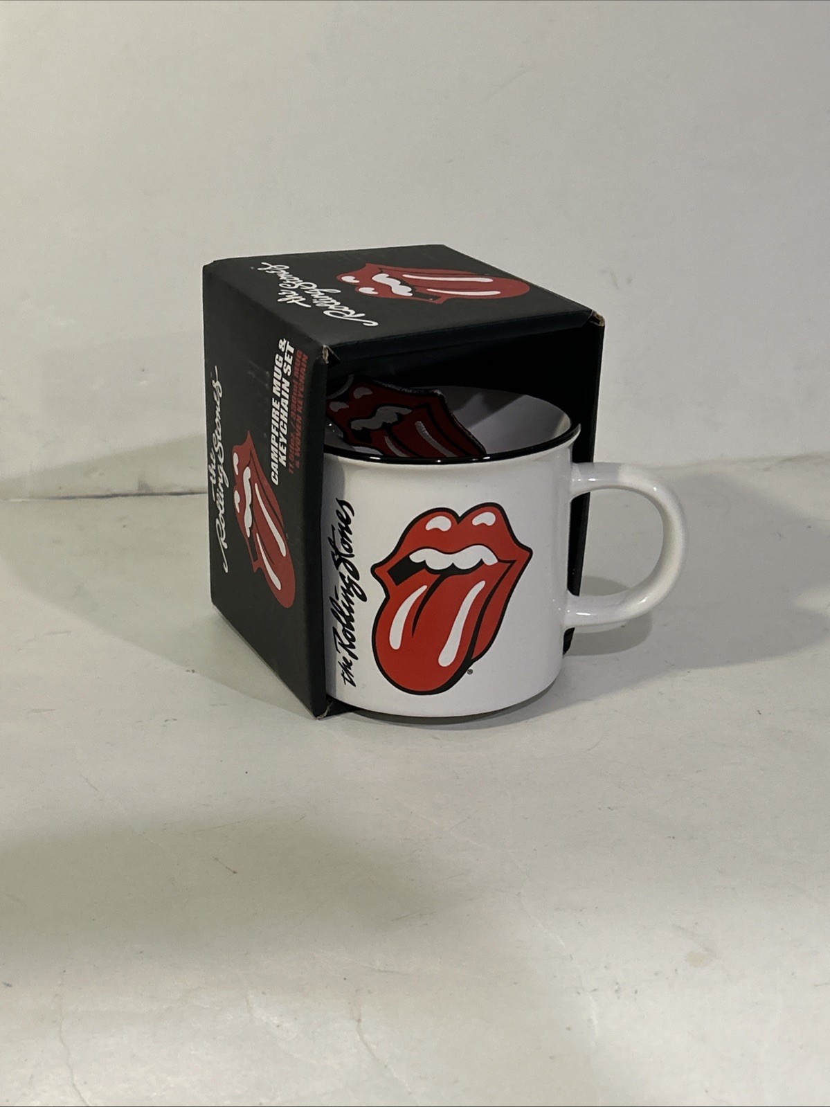 The Rolling Stones Mug Lips White New 5080