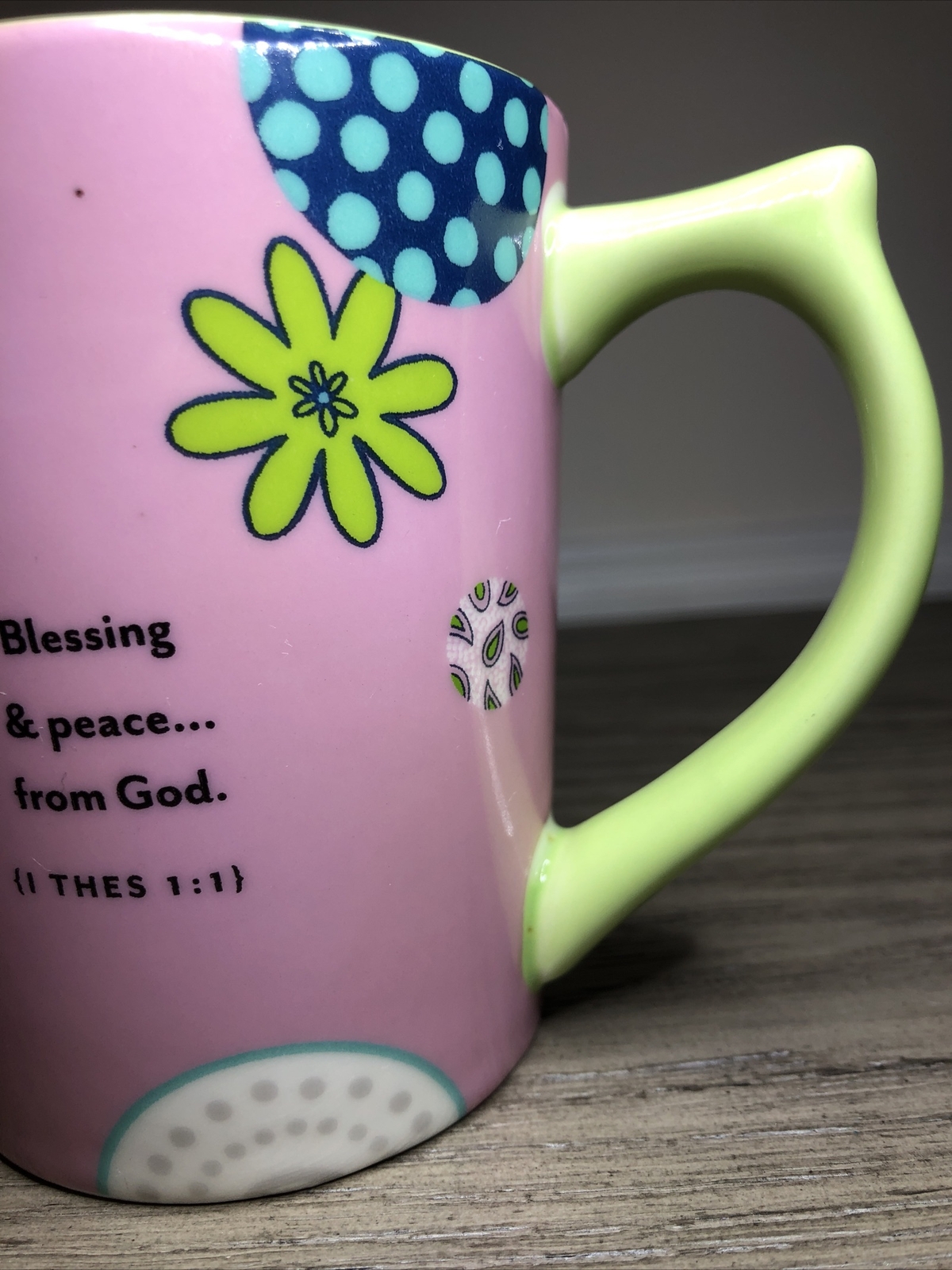 Tea Mug “I’m having a Moment” Pink Green Floral 4×3″ Mother Day Gift Coffee 12oz