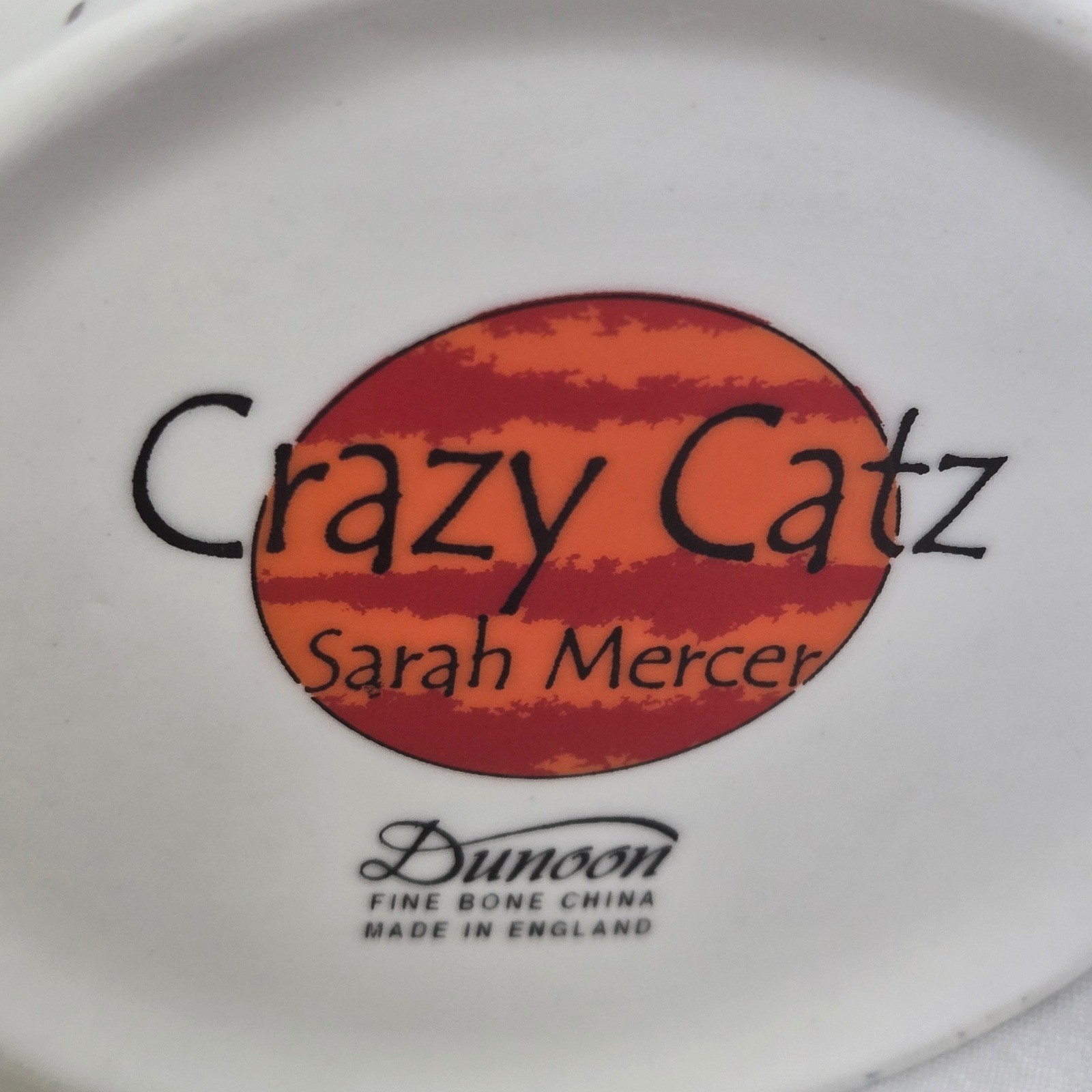 Dunoon Crazy Cats Sarah Mercer Fine Bone China Cup With Handle England White