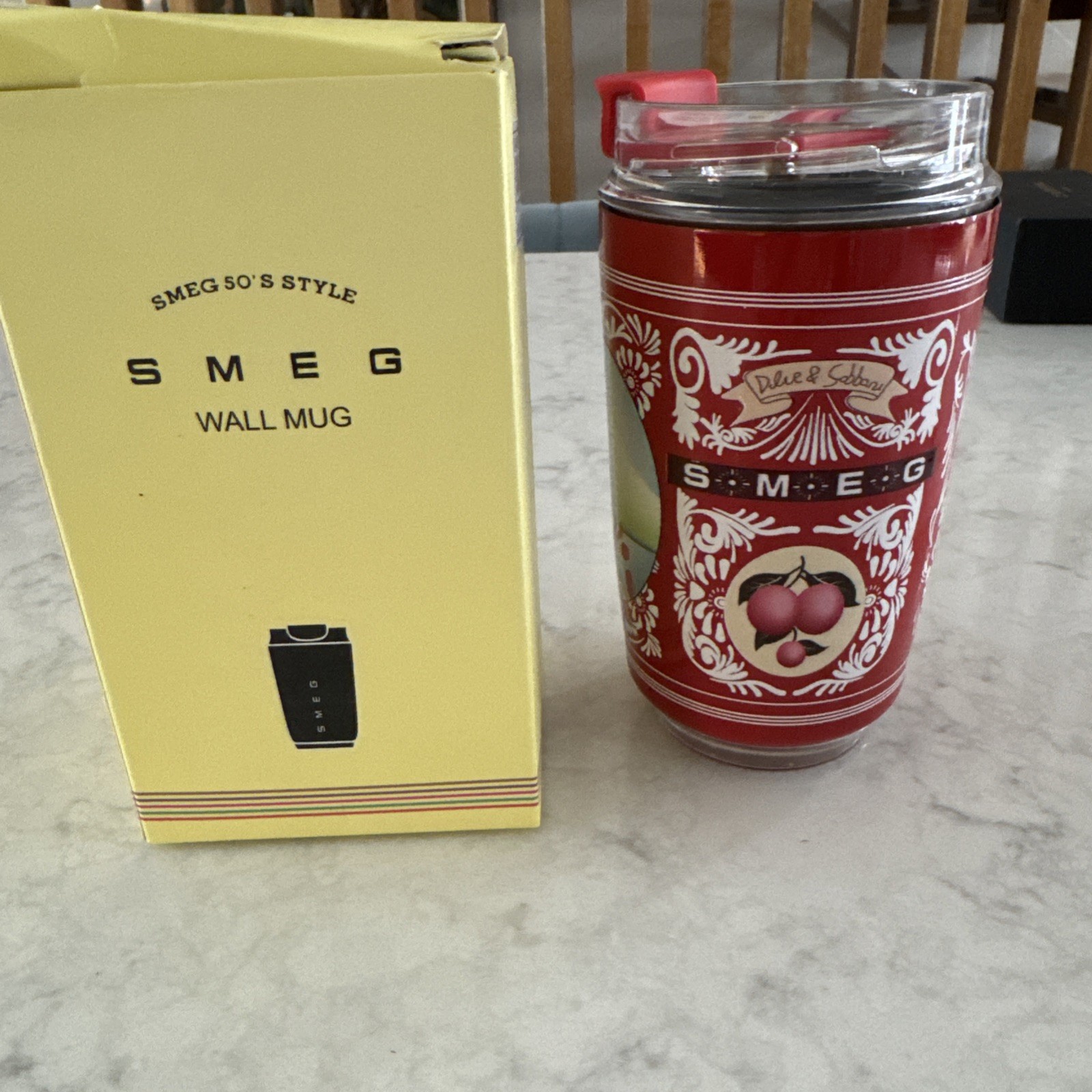 SMEG /Dolce and Gabbana mug Coffee Travel mug coffee cup stainless steel NEW