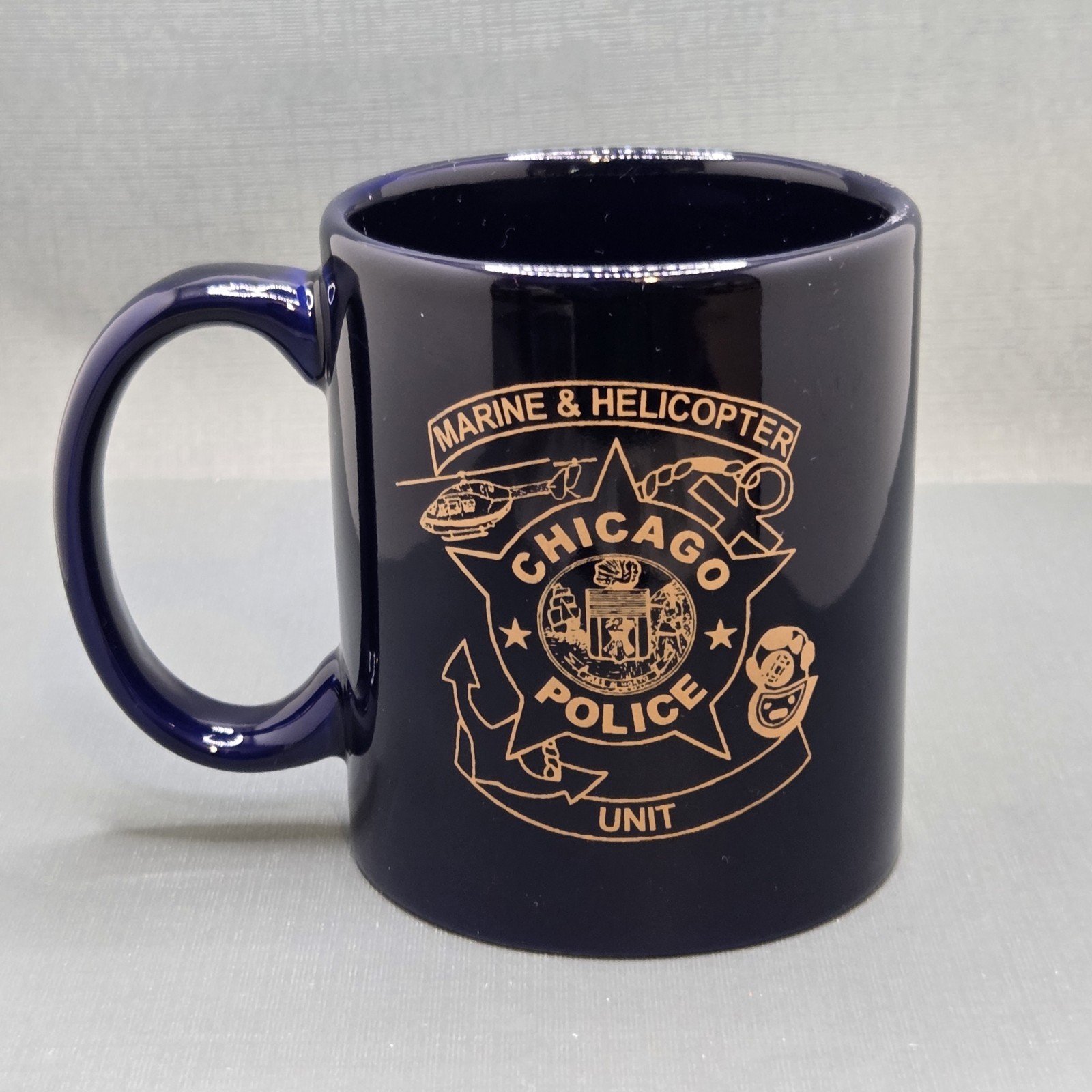 Chicago Police Marine & Helicopter Unit Coffee Mug Cobalt Blue