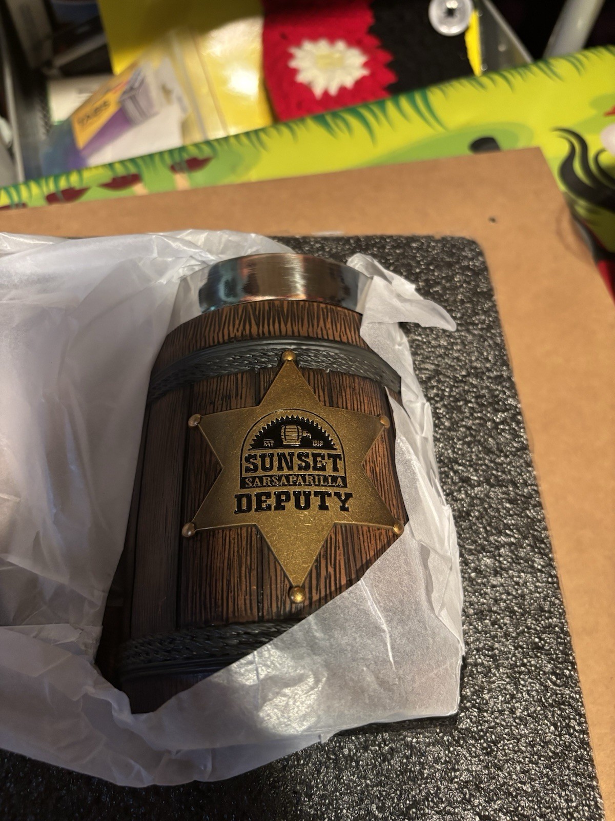 Fallout 4 76 New Vegas Sunset Sarsaparilla Stein Mug NIB Sheriff Badge NEW