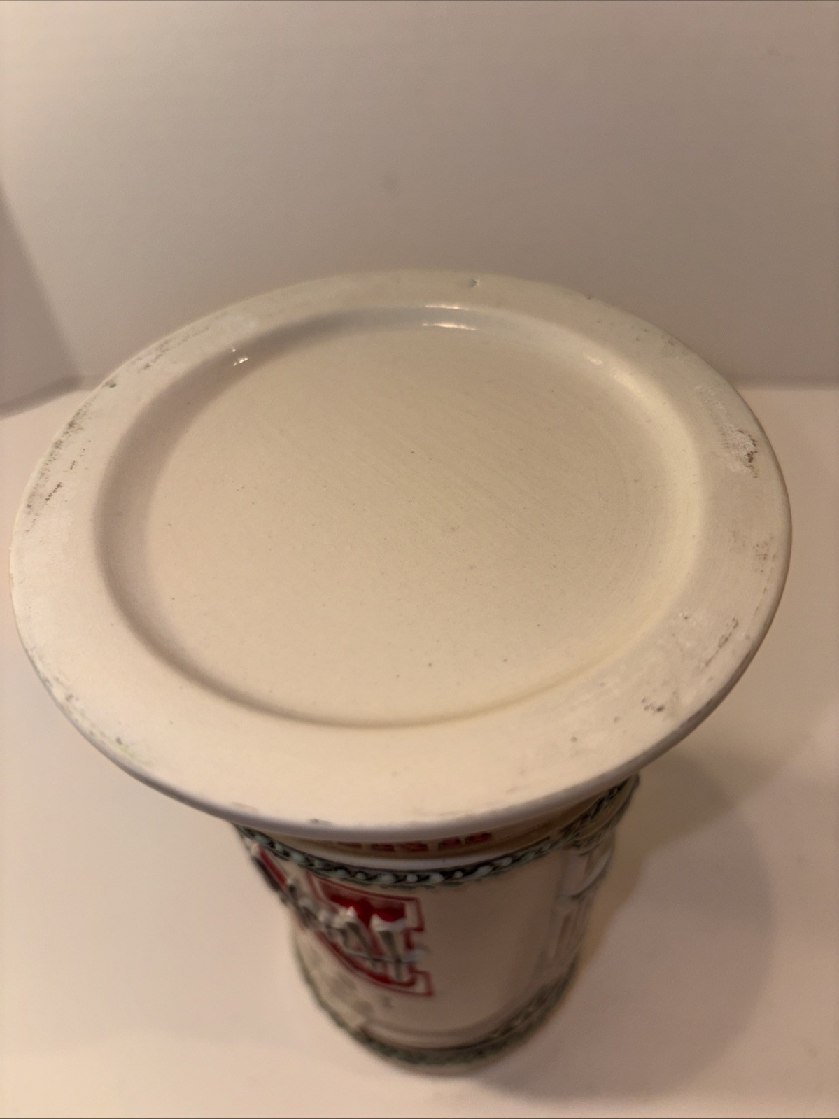 VINTAGE UNIVERSITY OF NEBRASKA MUG STEIN CORNHUSKERS 7.5” POTTERY LARGE