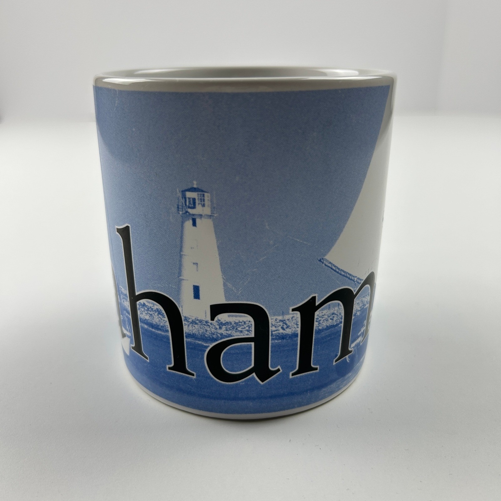 Starbucks 2005 Bahamas Architect Series Blue Sailboat Coffee Mug Thailand