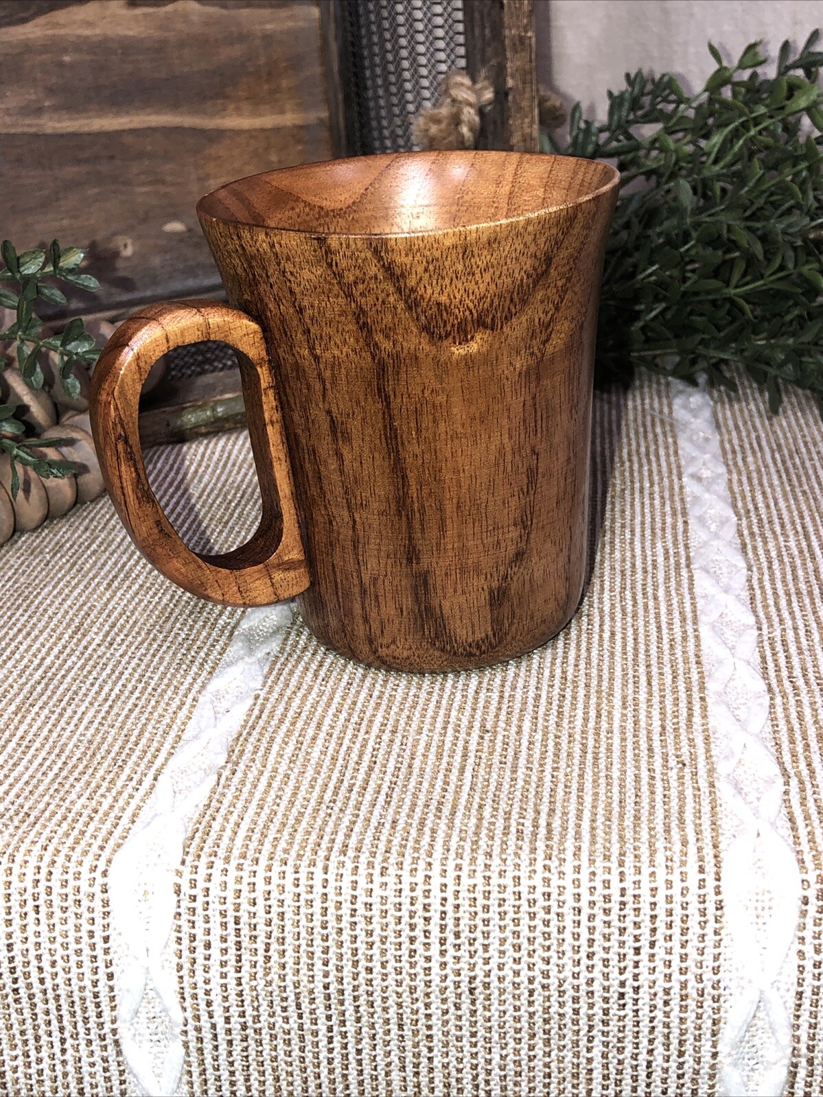 1PCS Wooden Coffee Mug Handmade Water Tea Cup 250ML Solid Jujube wood Beer Mug