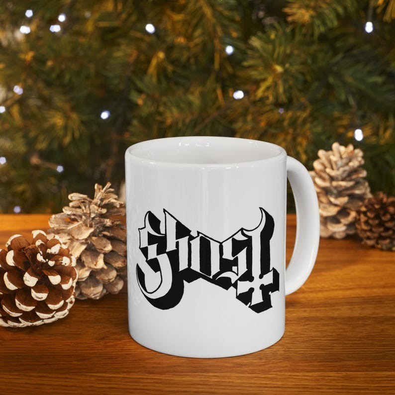 Ghost Mug White | Ghost Mugs Gifts | Music Band Mug |