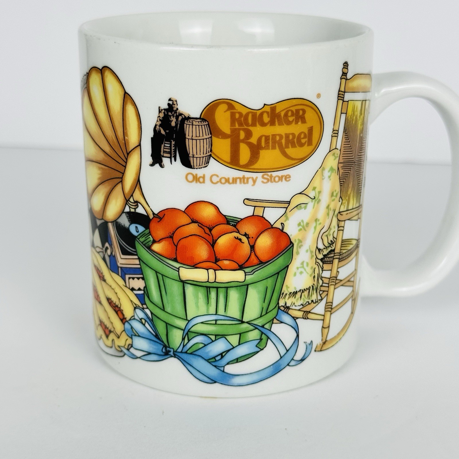 Vintage Cracker Barrel Old Country Store 12 oz Coffee Mug 1990s Traditional Logo