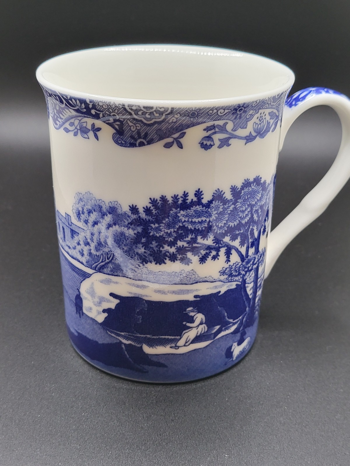 Spode Blue Italian 1816-A19 Mug Coffee Tea Cup trees animals countryside