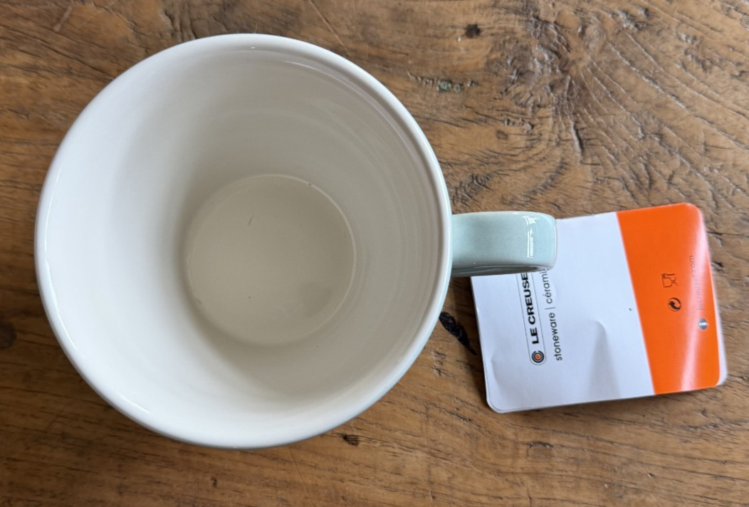 Le Creuset Stoneware Giant Cappuccino Bistro Mug 14 oz Sea Salt NEW