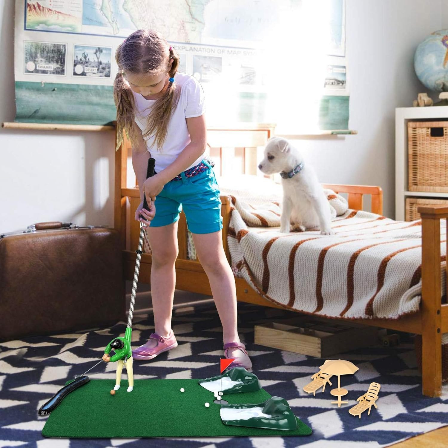 Mini Golf Toys for Kids/Adult, Retirement Gift Two Mini Golfers for Parent-Child
