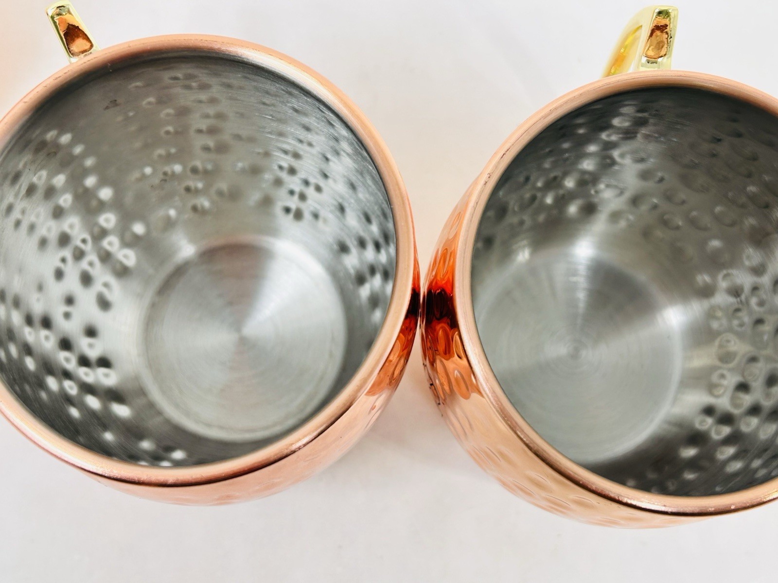Hammered Copper-Plated Finish Stainless Steel Moscow Mule Mugs 5″ set of 4