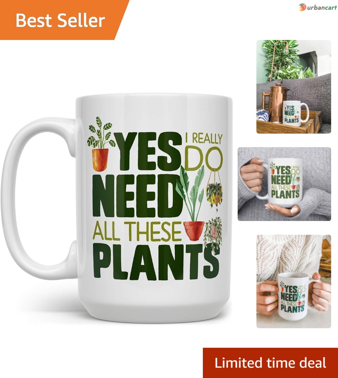 Yes I Really Do Need All These Plants 15oz Ceramic Coffee Mug