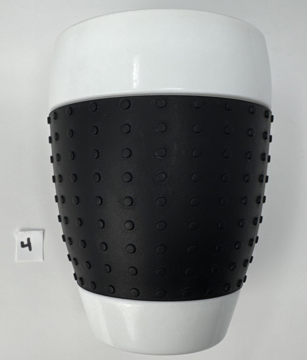 Bodum-Set Of 4-White With Black Grip Sleeve-12oz.