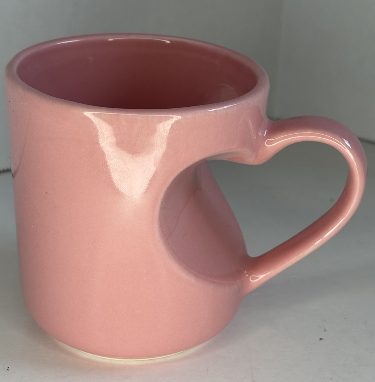 Target 13 fl oz Stoneware Heart Handle Mug Pink Threshold