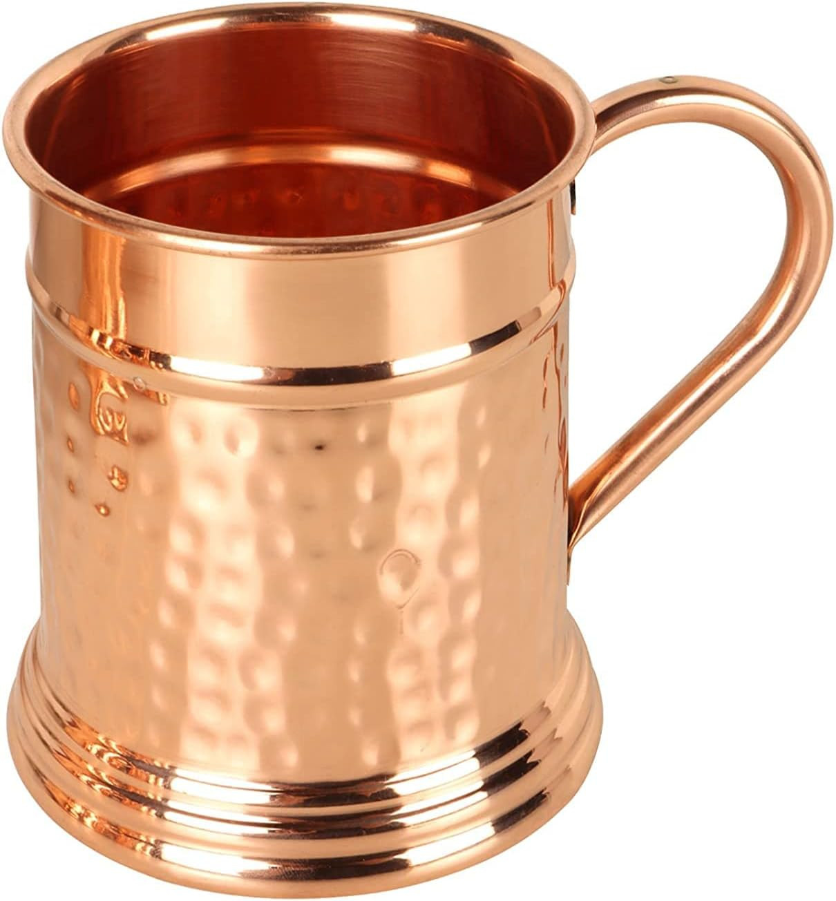 Hammered Moscow Mule Copper Mug | Handcrafted 100% Pure Copper Cup | Large 22 Oz