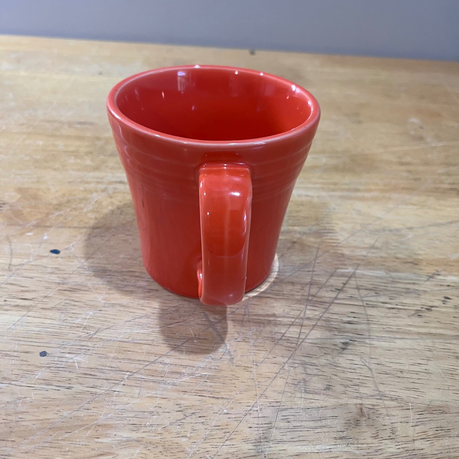 Fiesta Orange Tapered Mug Homer Laughlin Ceramic Coffee Cup Vtg Art Deco Style