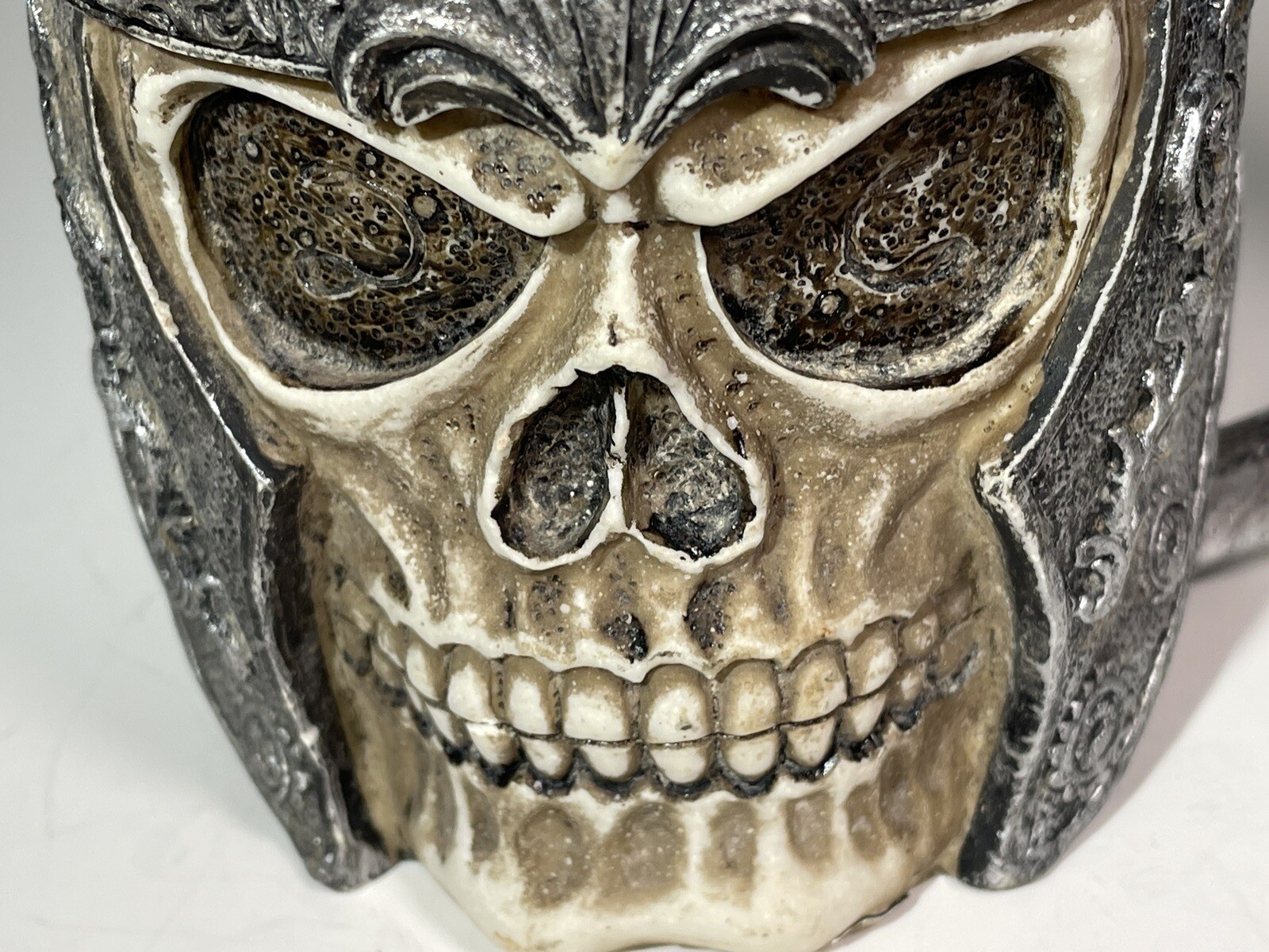 Stainless Steel Skull Coffee Mug Medieval Style Drinking Cup Viking Armor 4″