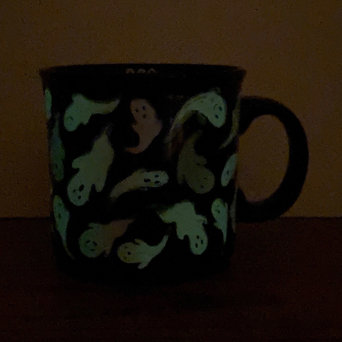 Halloween Ghost Coffee Mug Glow In The Dark Large 19 oz Black