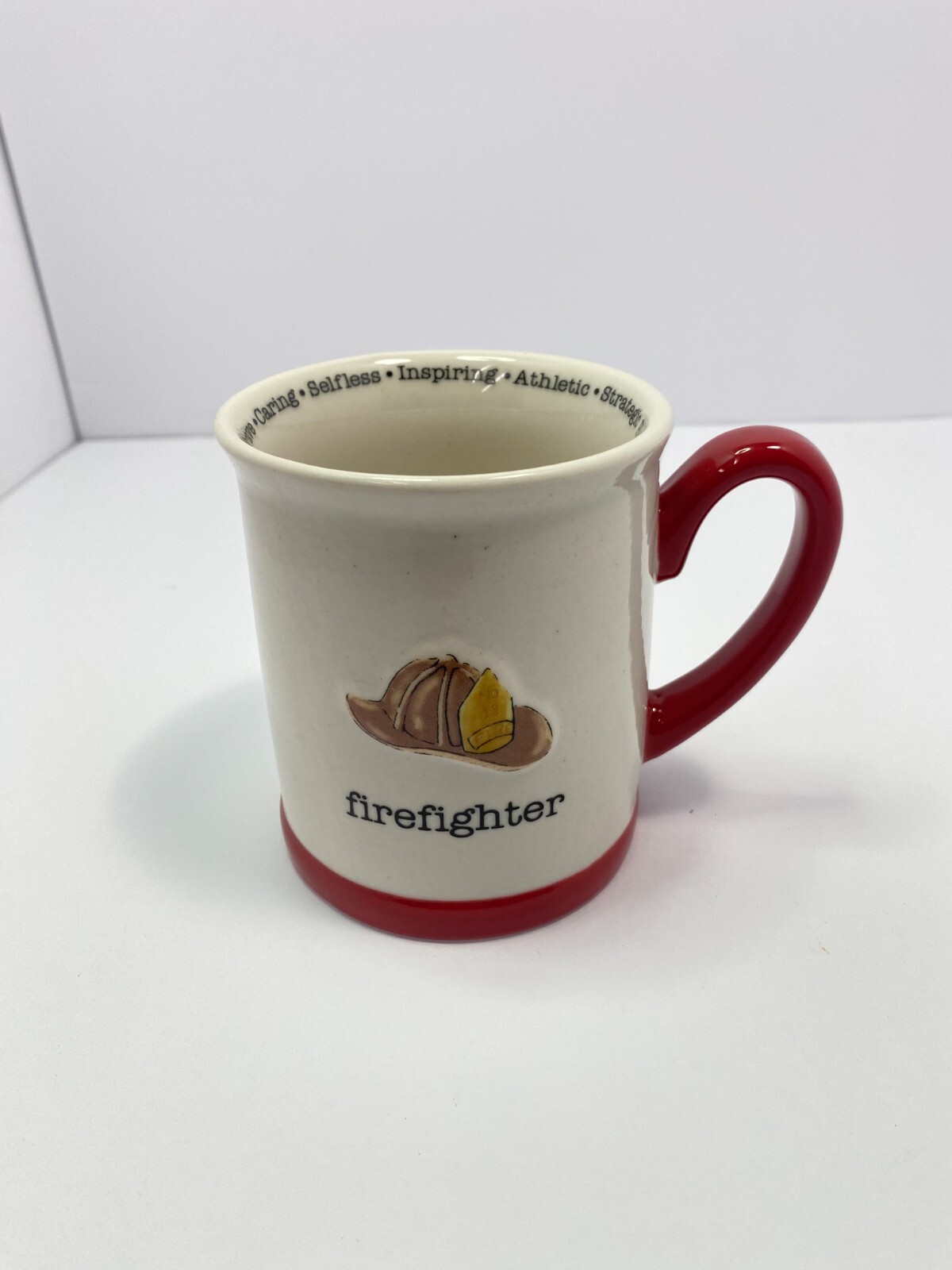2006 Firefighter Coffee Mug Cup Papel Giftware 12 oz Brave Caring Selfless