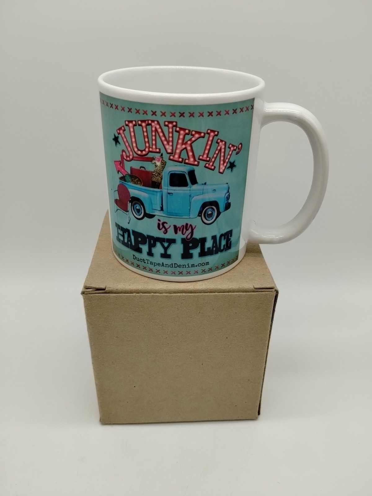 Duct Tape And Denim Coffee Mug Junkin Is My Happy Place