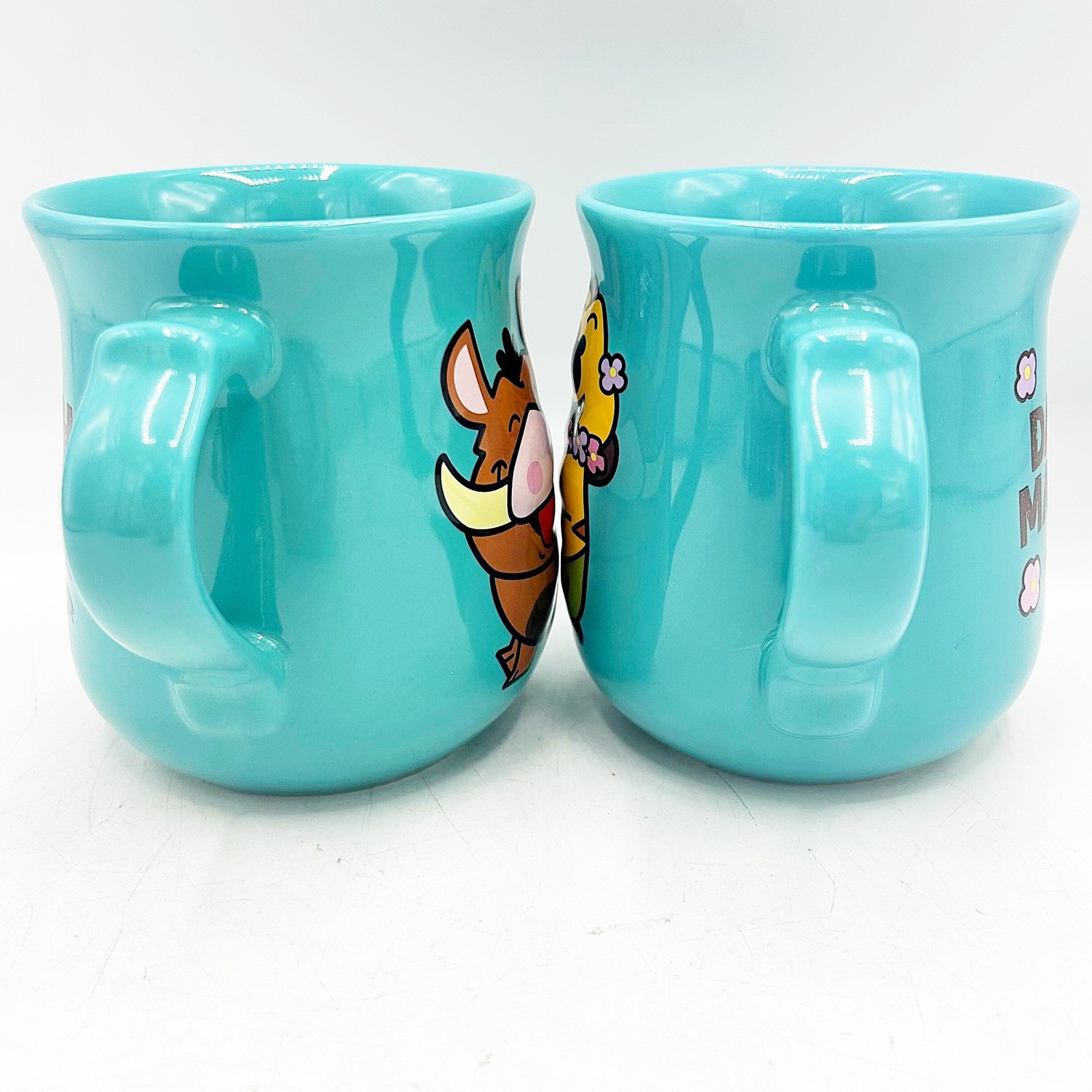 Disney Dynamic Duos Lion King Timon And Puma 3D Teal Mug Set