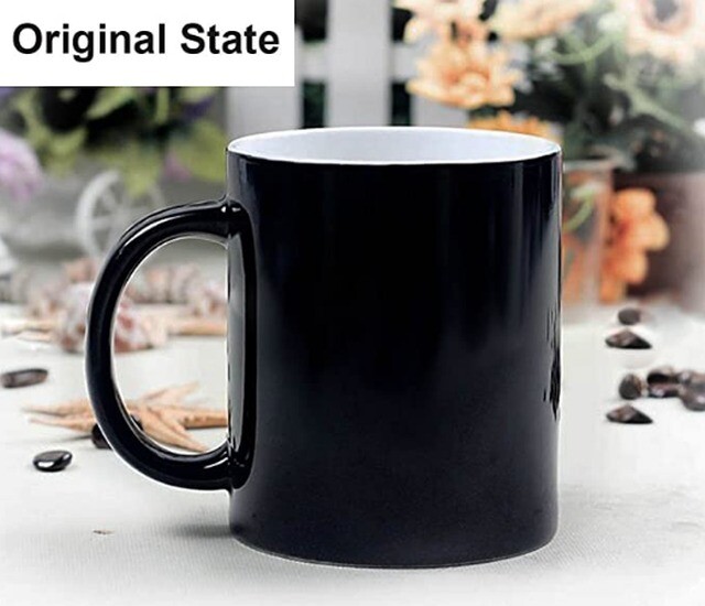 Heat Sensitive, Color Changing Coffee Cup, Thermographic/Thermotropic Coffee Mug