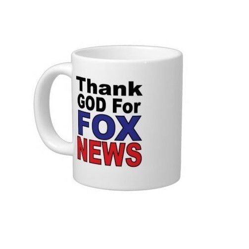 11oz mug – Thank God For FOX NEWS – Printed Ceramic Coffee / Tea Cup Gift