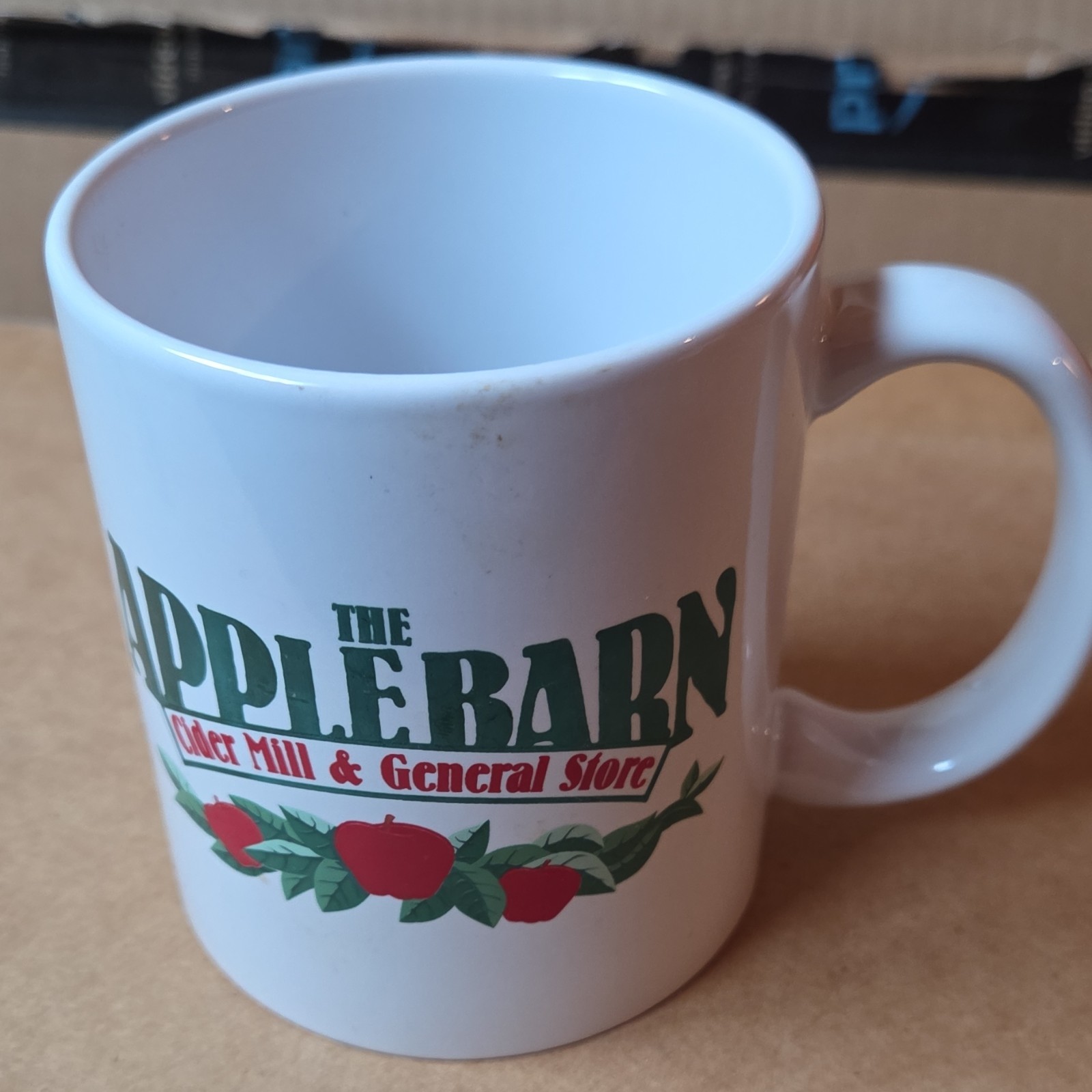 The Apple Barn Cider Mill From Pigeon Forge,TN Ceramic Logo Mug White 8 fl oz