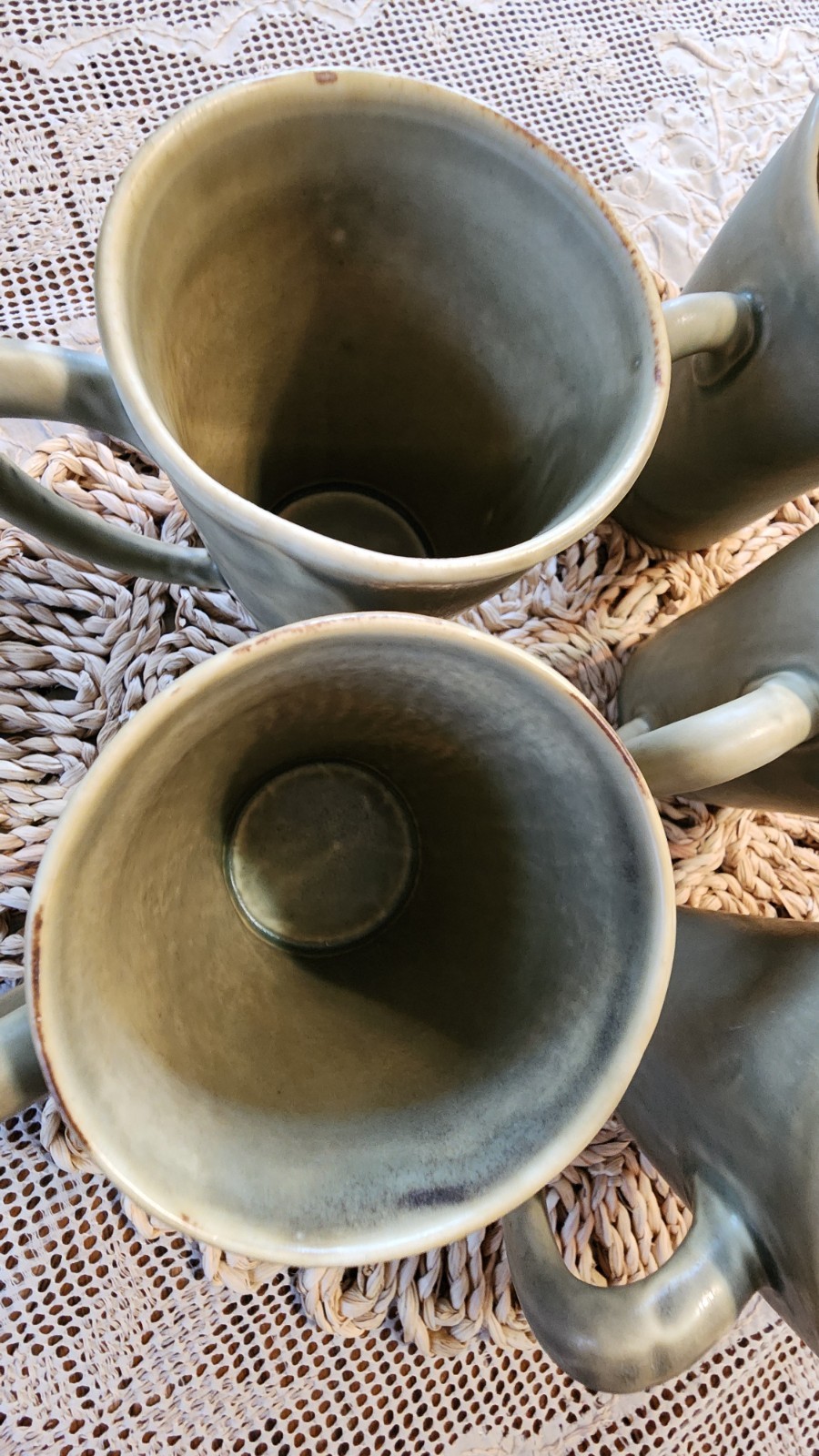 Coffee mugs – Vance Kitira Contour Herbal Green Mugs 4×3″ 10oz Set Of 5