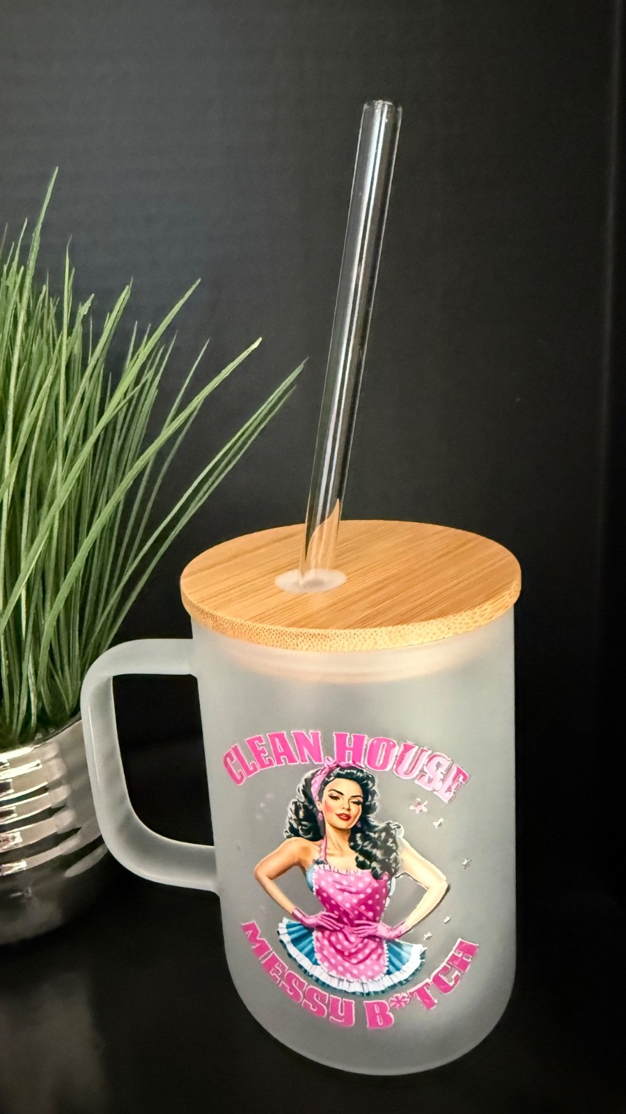 Retro Sarcastic Women Housewife Adult Humor | 16oz Beer Can Mug | 20 Designs