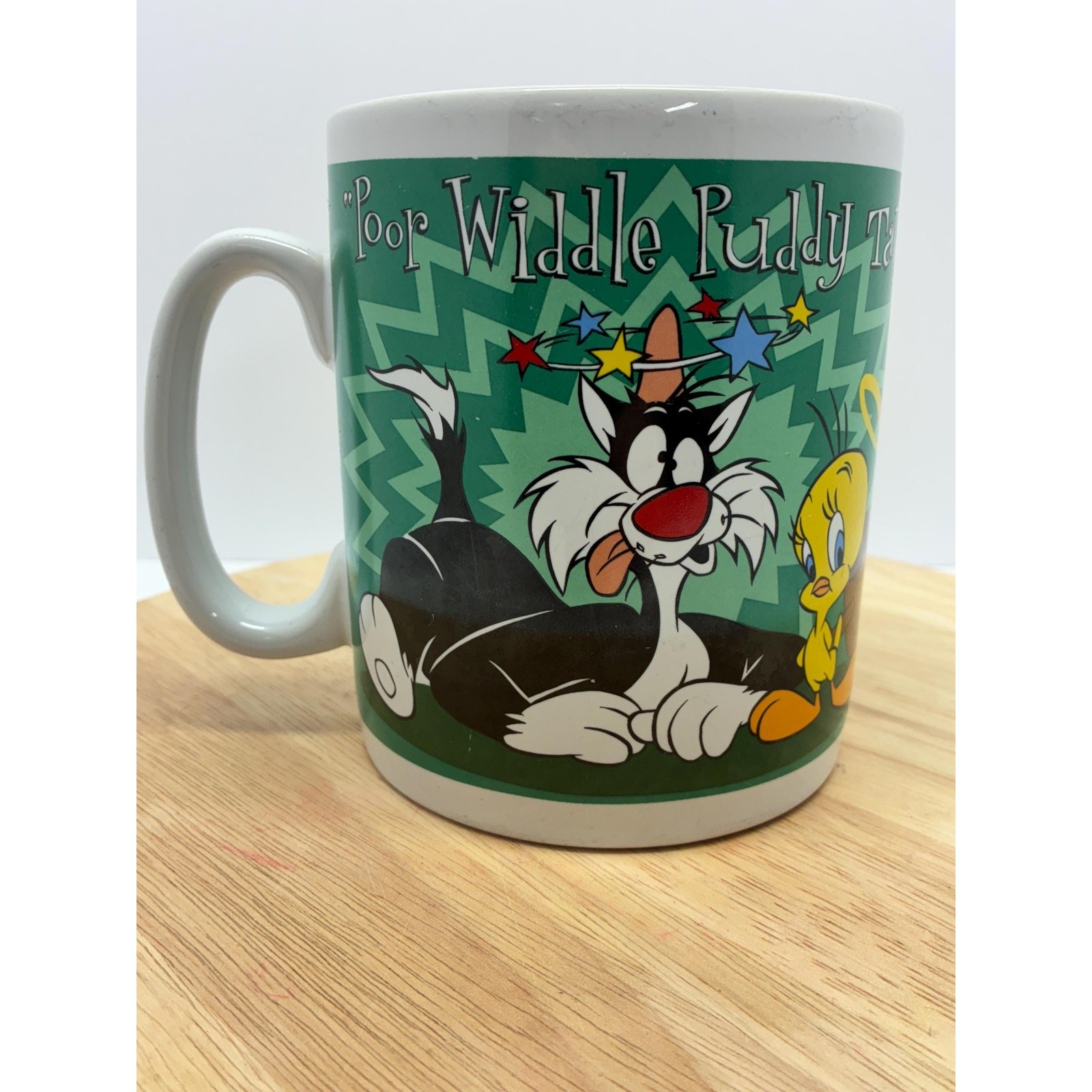 Sylvester & Tweety Mug Warner Bros Studio Store 1996 Vintage Looney Tunes