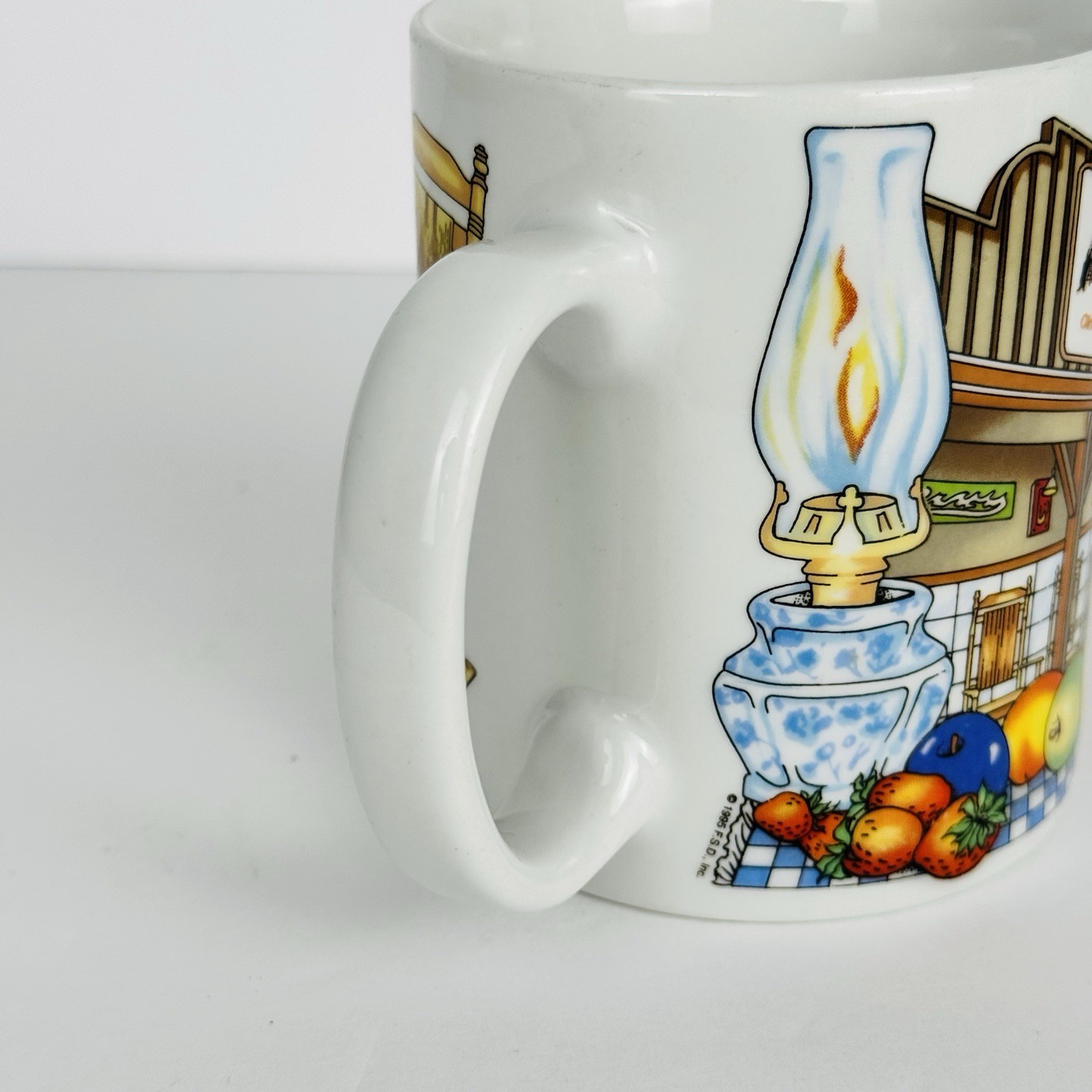 Vintage Cracker Barrel Old Country Store 12 oz Coffee Mug 1990s Traditional Logo