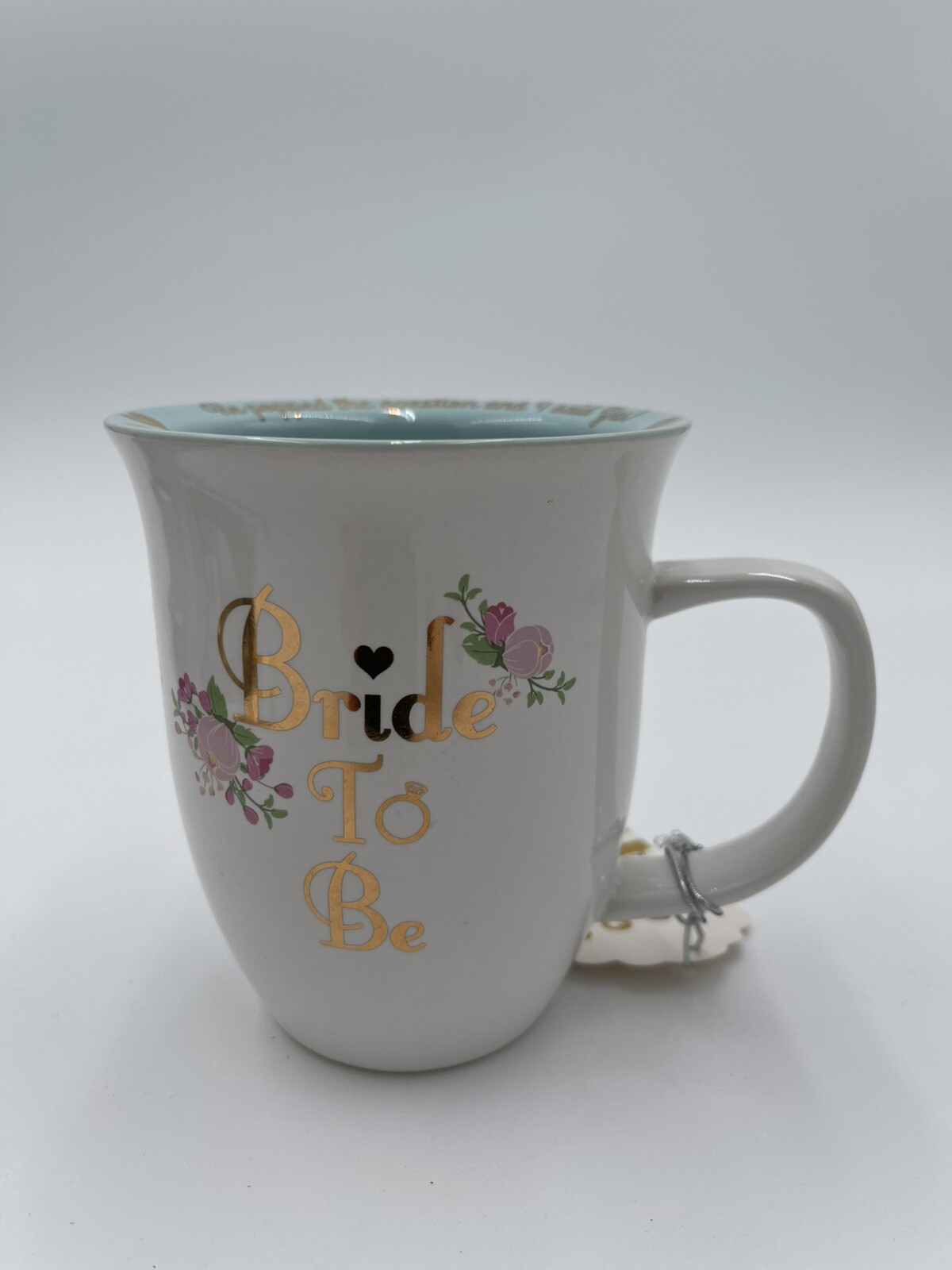 Bride To Be Mug Coffee Cup Aqua Gold Foiling Engagement Wedding Wife Gift