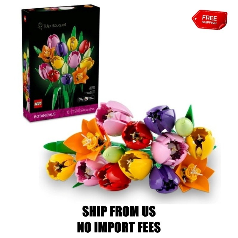 LEGO Botanicals Tulip Bouquet Building Set for Adults – Gift for Mothers Day – B