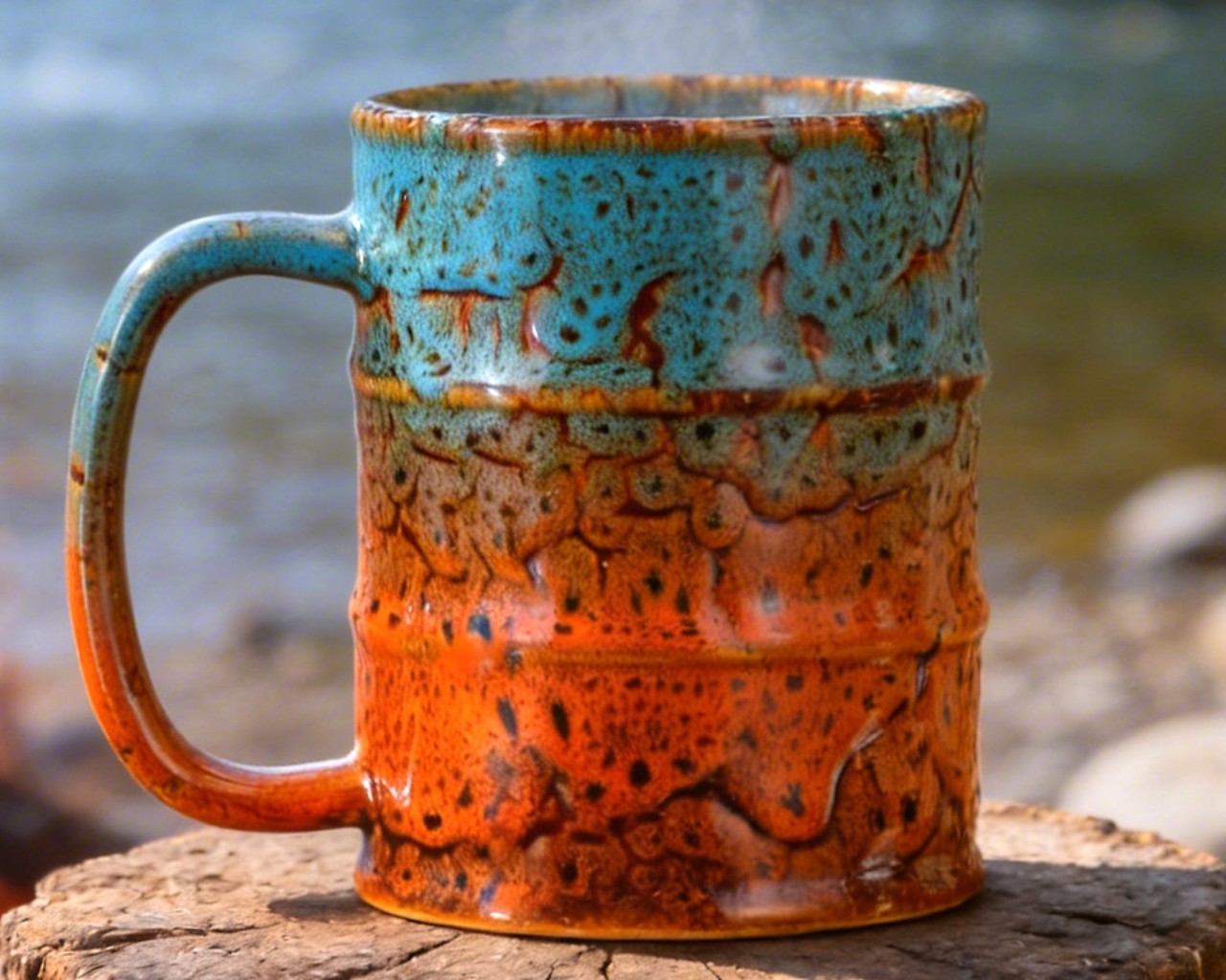 Handmade Troutwater 12oz Mug – Brook Trout Colors