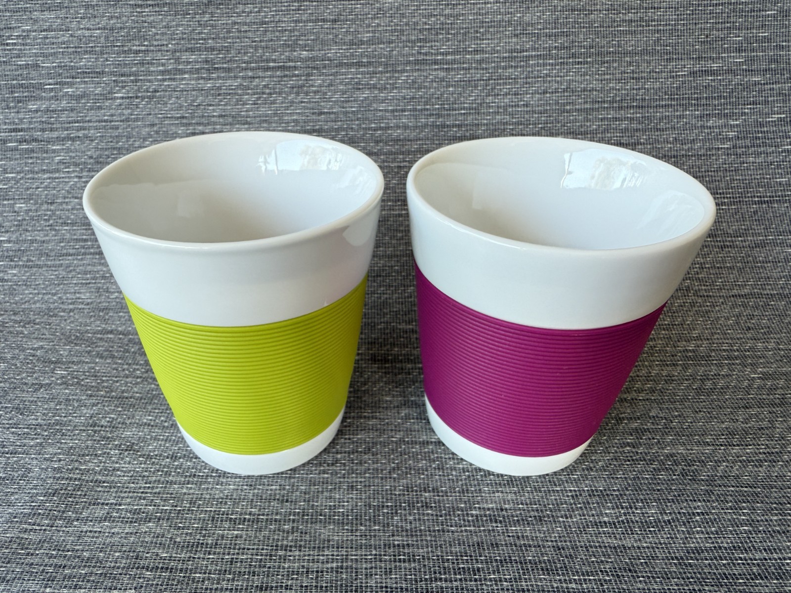 Bodum Canteen Coffee Mug Cup Double Walled Silicone Sleeve, Set of 2