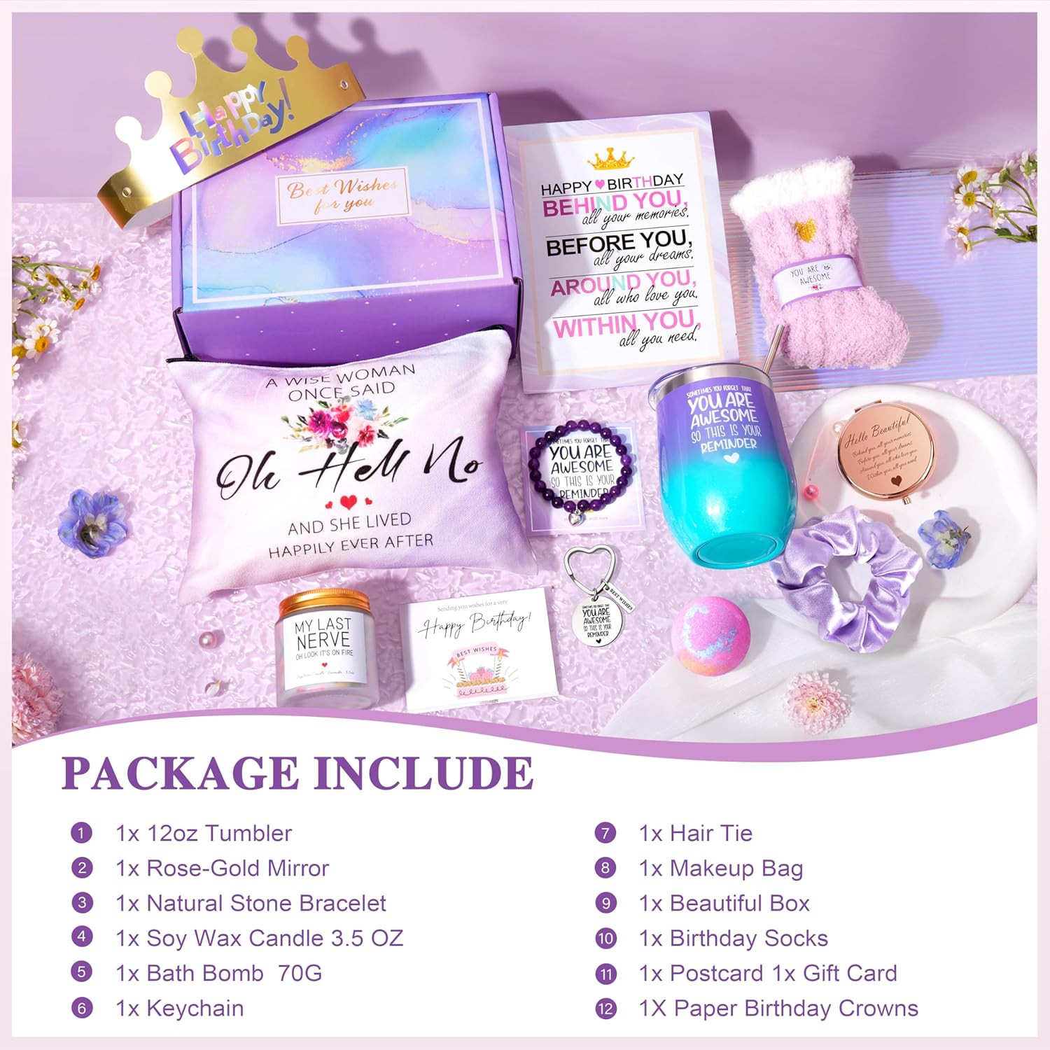 Gifts for Women, Birthday Gifts for Women, Happy Birthday Gifts Basket, Gift Set