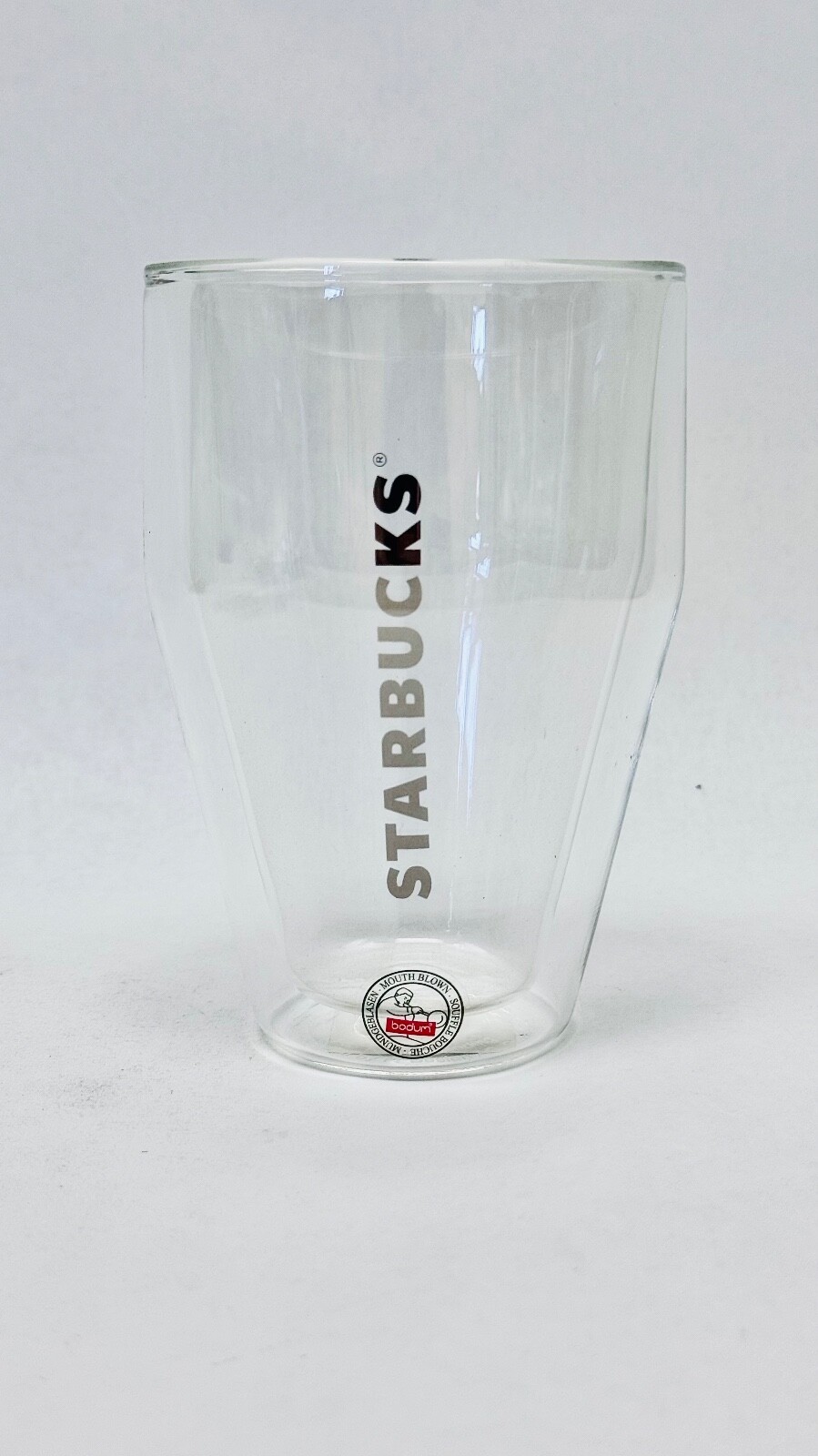 Starbucks Clear Glass Vacuum Double Wall Desktop Thermo Mug Coffee Tea Cup 12 Oz