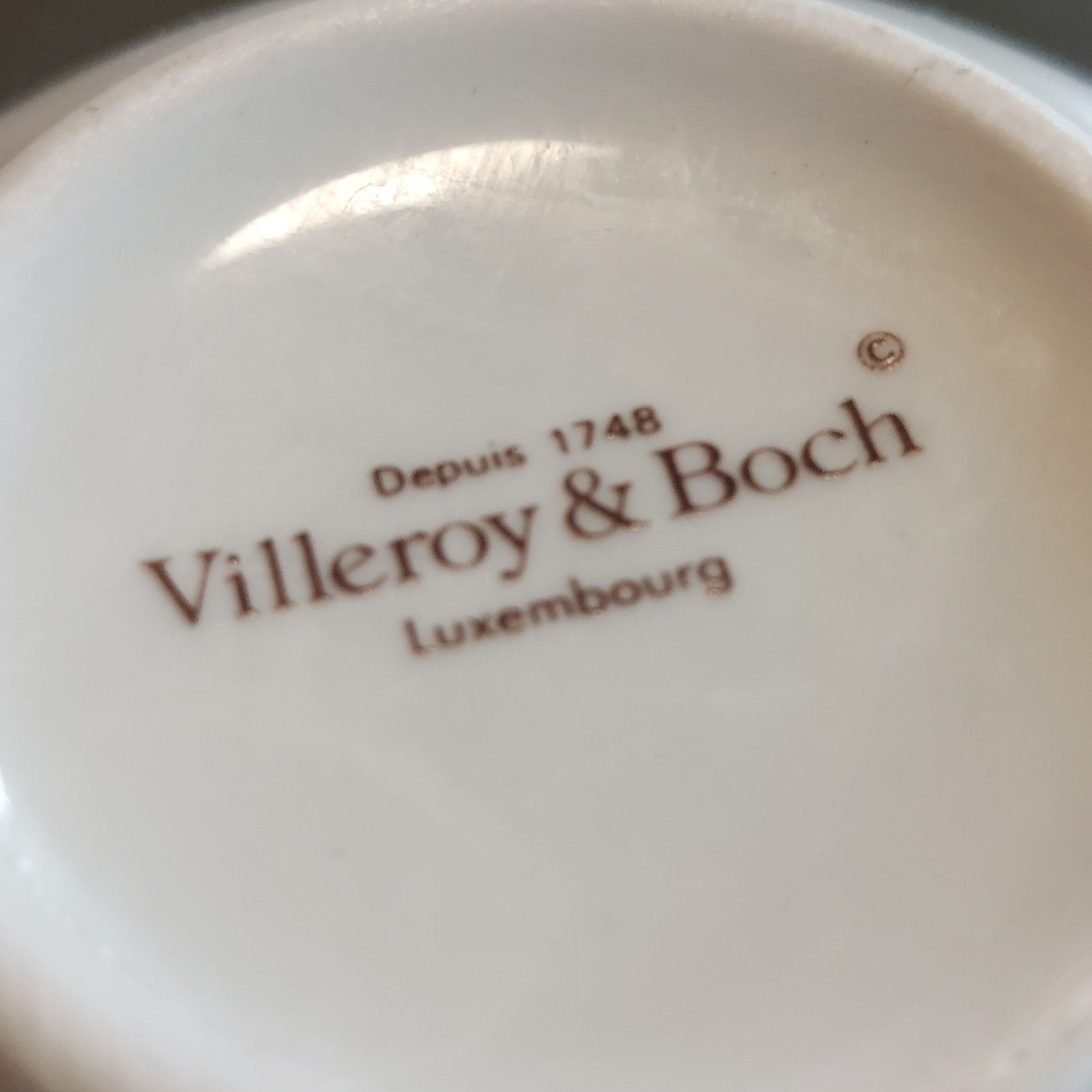 Villeroy & Boch Luxembourg 20s Fashion Flapper Mug Wisteria Bird White Porcelain