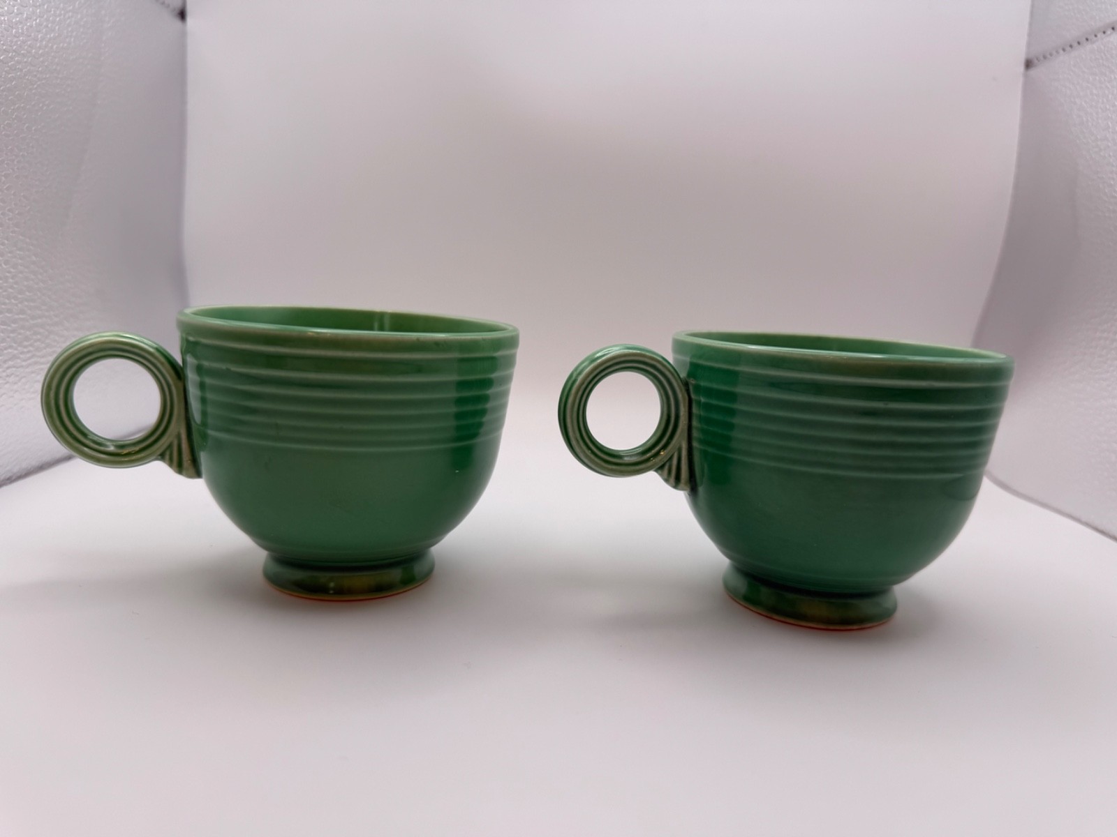 Vintage Fiesta Fiestaware Ring Handle Teacup Footed Cup Lot of 5 Cool Colors HLC
