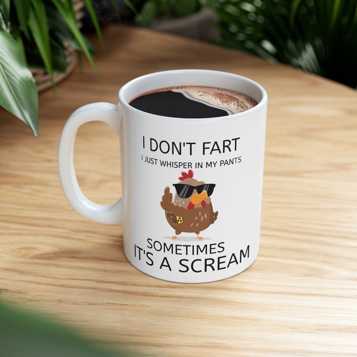 Funny Coffee Mug I Don’t Fart I Whisper Ceramic Tea Cup Gag Gift 11oz 15oz White