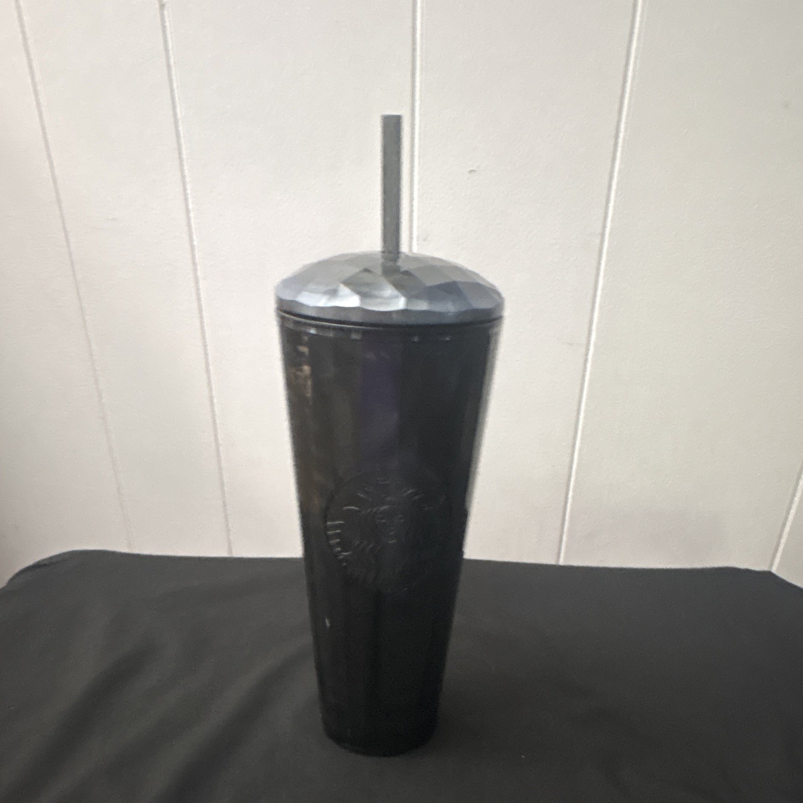 Starbucks Black Plastic Cold Cup Tumbler 24 fl oz w/ Lid & Straw