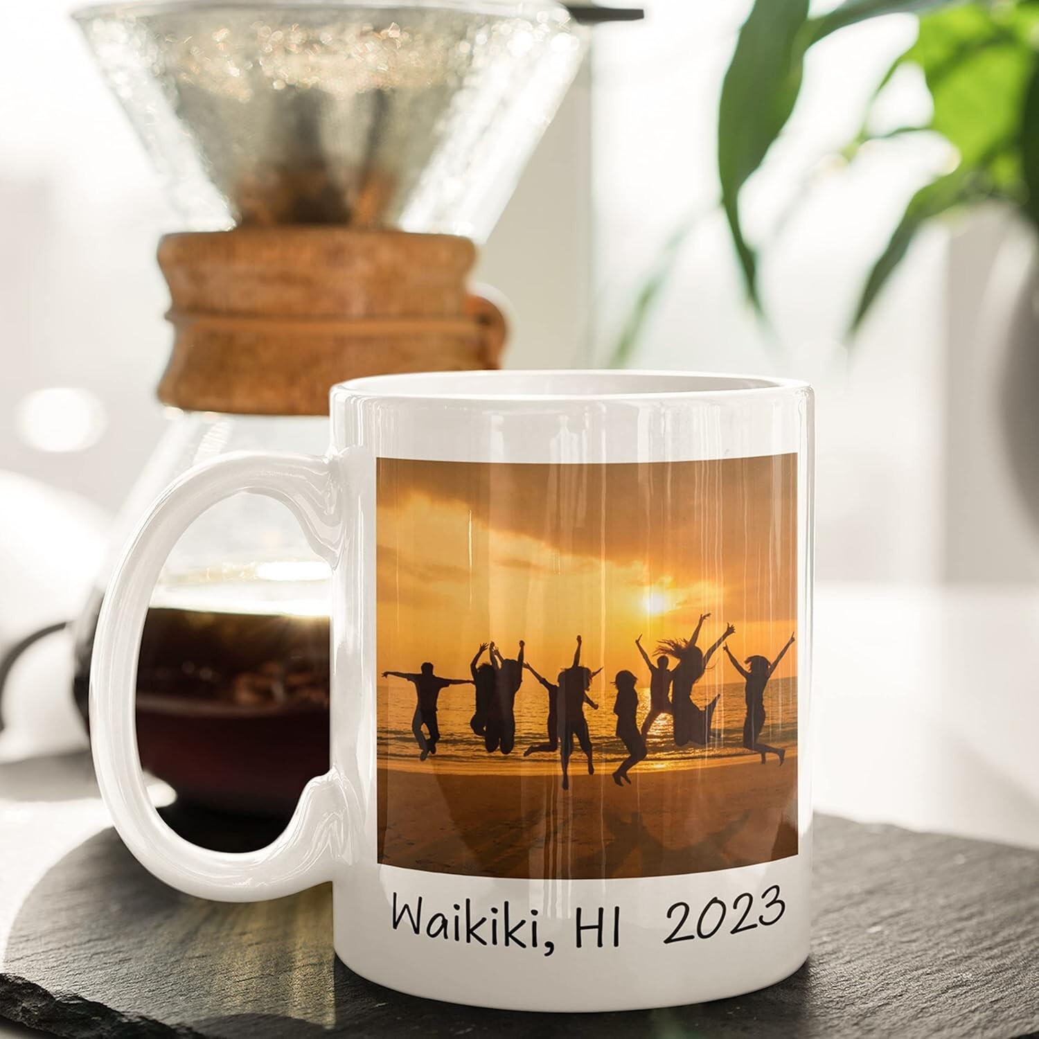 Personalized White Ceramic Coffee Mugs Custom Photo Name Holiday Birthday Gifts