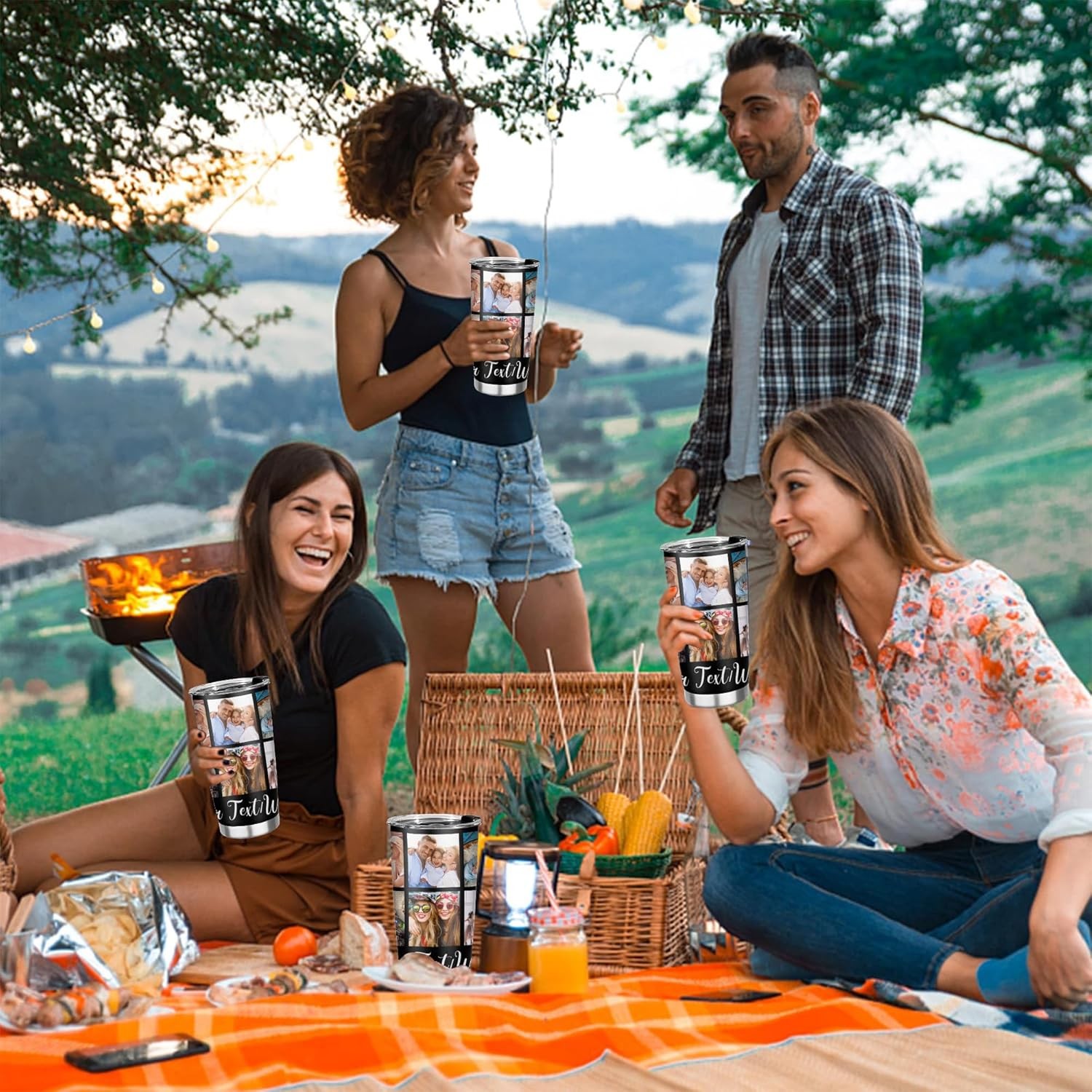 Personalized Tumbler Custom Vacuum Insulated Travel Mug Customizable Coffee Cup